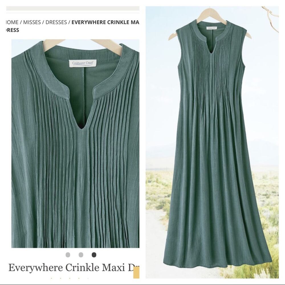 Collared Green Maxi Dress